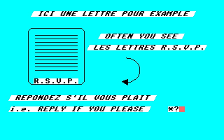 Franglais atari screenshot